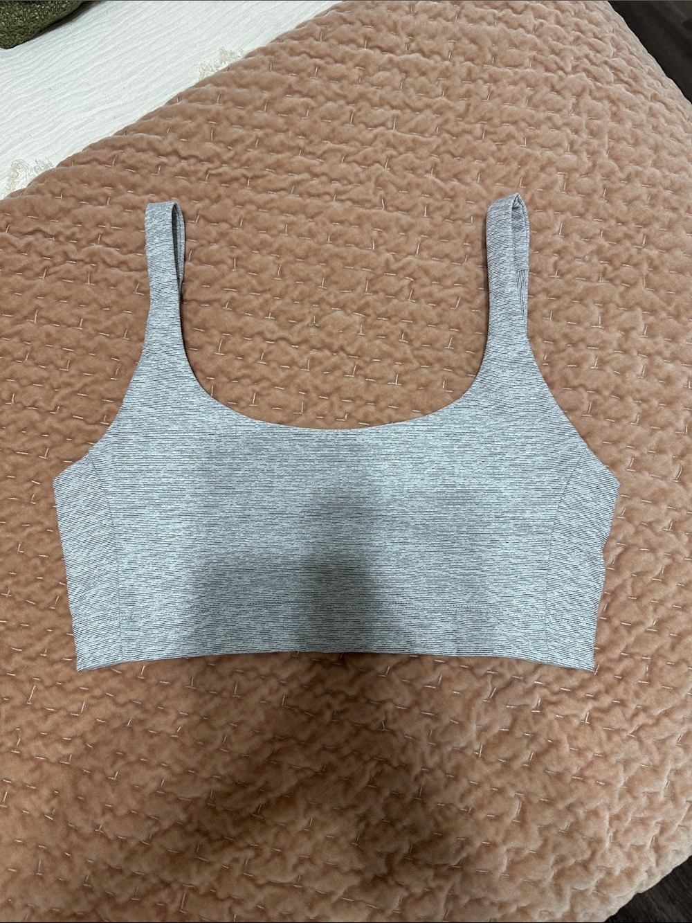 Outdoor Voices Heather Gray Seamless Scoop Sports Bra